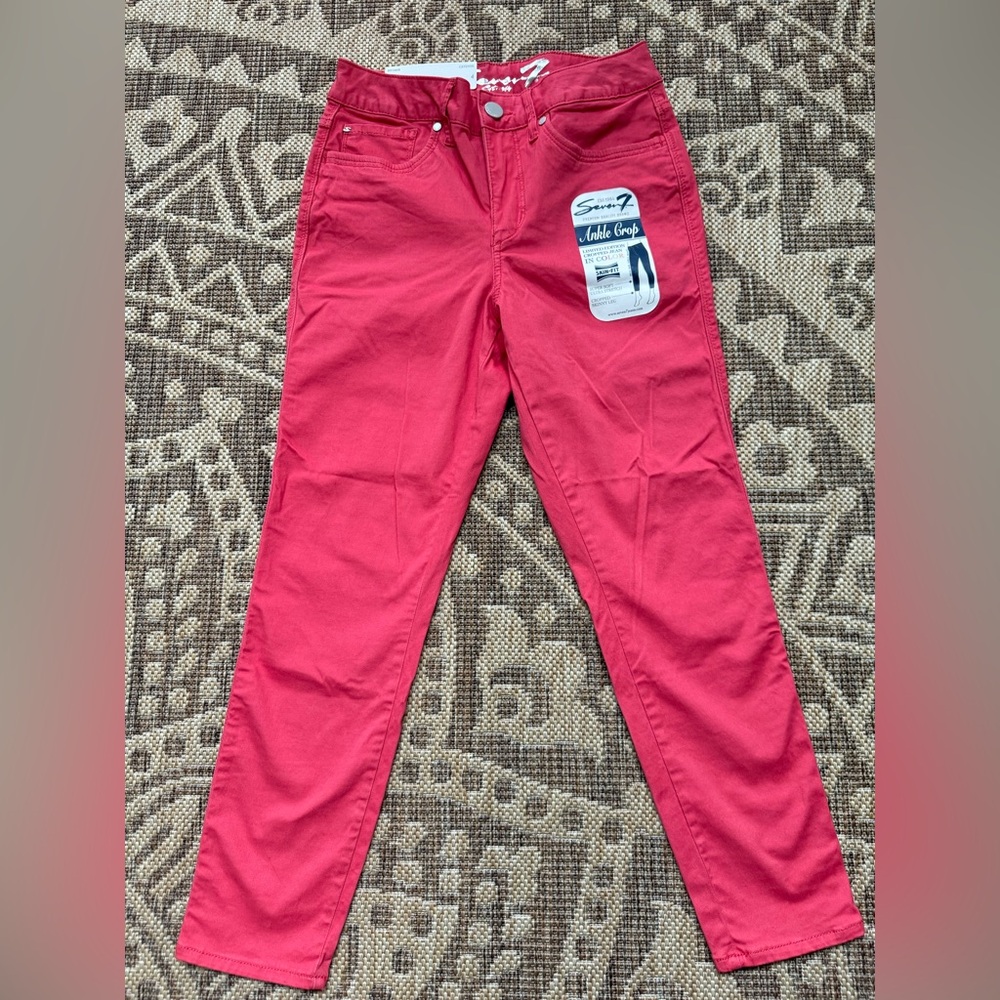NEW Seven7 Sz 4 High Rise Ankle Skinny Soft Jeans Cayenne Women limited edition
